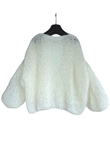 sheer gebreid mohair vest Maison Ose offwhite